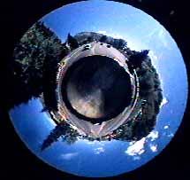 Hemispherical camera images taken along Aspen streets
