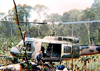 Helicopter ride to the Tepui